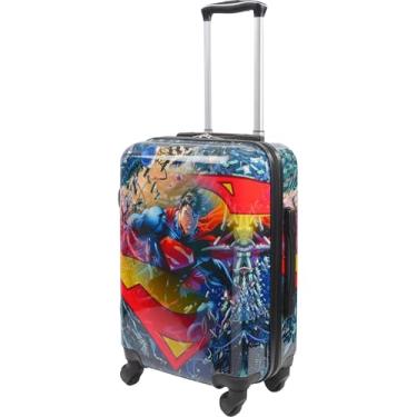 Imagem de Bolsa DC Comics Superman 51 cm Spinner Rolling Vertical Hardsided Bagagem, Multicolorida