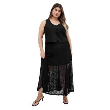 Imagem de City Chic Saia feminina plus size - Aura, Preto, 54