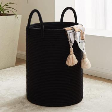Imagem de Cesto de Roupa Suja Fiona's Magic Woven Rope - 58L - Preto