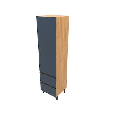 Imagem de Paneleiro Bartira Cristal com 1 Porta, 2 Gavetões e 4 Prateleiras – 60cm de largura