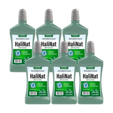 Imagem de Kit 6 und Halinat Antisseptico Bucal Menta Suave 500 ml