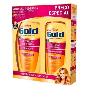 Imagem de Kit Niely Gold Nutrição Poderosa Shampoo 300ml + Condicionador 200ml
