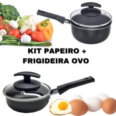 Imagem de Frigideira Ovo pequena mais Panelinha cabo Kit Panela pequena. - FORTA