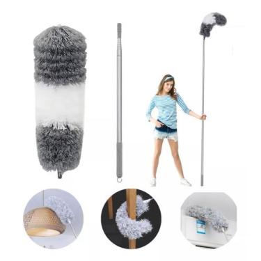 Imagem de Espanador De Pó Extensível Eletrostático Lavável Cabo Longo Multiuso D