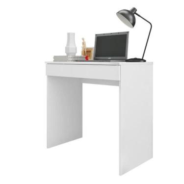 Imagem de Escrivaninha Mesa para Computador Multiuso com Gaveta Alexia Branco- M