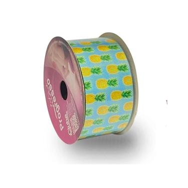 Imagem de Fita De Gorgurão Estampada 38mm Progresso Nº9 Poá De Abacaxi