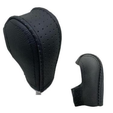 Imagem de Capa couro Manopla de Câmbio Automático e Luva alavanca do Freio Fiat 