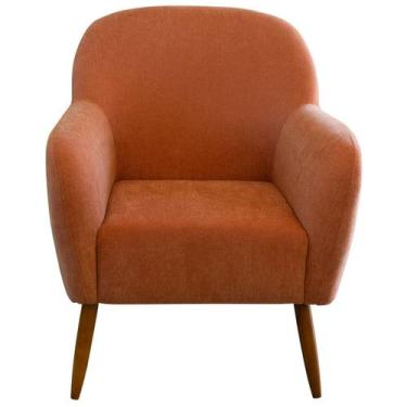 Imagem de Poltrona para Sala Decorativa Pés Palito Lapazze - Konfort, Linho Terr