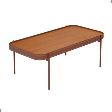 Imagem de Mesa de Centro Retangular para Sala Aguai Nature Cobre - CasaH