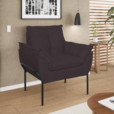 Imagem de Poltrona Decorativa Luxo Recepção Clínica Estética Preto - B Balaqui D