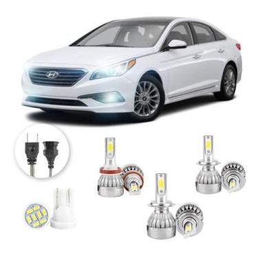 Imagem de Kit Lampadas Led Hyundai Sonata 2014 A 2016 H8 H7 H7 20000lm - V10, Br