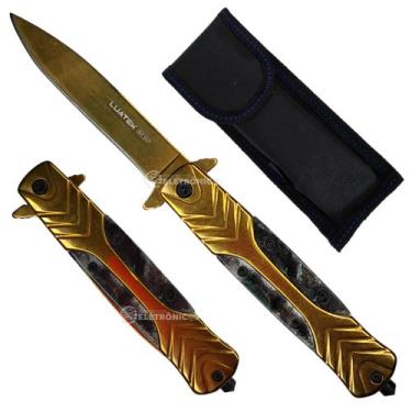 Imagem de Canivete Tático Semiautomático com Lâmina de 9,9cm e Quebra-Vidro Inte