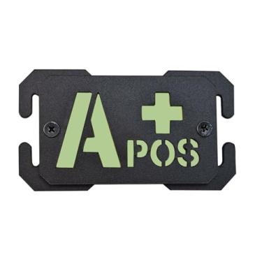 Imagem de Tipo sanguíneo tático refletivo A+ Positivo POS/Negativo Tipo Sanguíneo Patch Militar Placa de Exibição Fivela para Mochila Tática, Colete (A+)