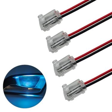 Imagem de OUMICCARD Maçaneta de carro luz azul gelo maçaneta de porta luz LED 12V luz ambiente caixa de armazenamento luz decorativa topo cilíndrico concha transparente universal uso de navio de carro pequeno