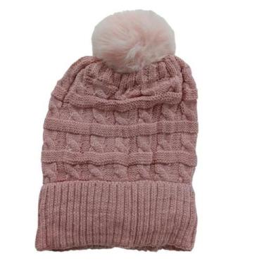 Imagem de Touca Tricô de Lã com Pompom Adulto Gorro Inverno Forrada - MZ5123, Ro