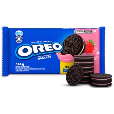 Imagem de Biscoito Oreo Recheado Milkshake de Morango 144g