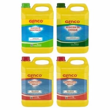 Imagem de Kit Genfloc 10L e Algicida Choque e Manutenção 5L Genco 