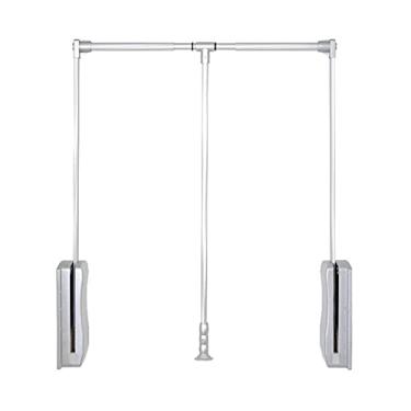Imagem de Trilhos de guarda-roupa suspensos, trilhos de guarda-roupa suspensos, cabides retráteis, suporte de carga 35 kg (tamanho: 600-830 mm) ()