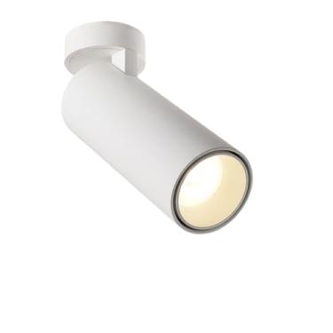 Imagem de HuiNian Holofote de casa moderna 12W antirreflexo dobrável Downlight quarto sala de estar TV fundo parede teto luz de teto corredor restaurante cozinha luz descendente sem perfuração, iluminação de