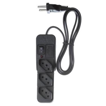 Imagem de Filtro de Linha Bivolt 3 4 5 6 Tomadas Tripolar Com Proteção Fiolux , 