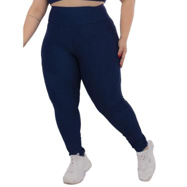 Imagem de Calça Legging Feminina Plus Size G1 G2 G3 G4 Suplex Costura Reforçada Donna Martins