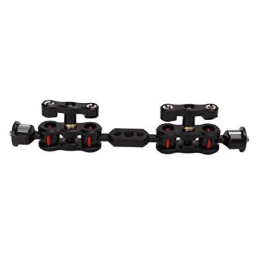 Imagem de Braço articulado para câmera de 12,7 cm para suporte de câmera de monitor - Braço de fricção de liga de alumínio com interface de parafuso de 0,6 cm - Braçadeira extensível de rotação de 360°