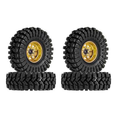 Imagem de Conjunto de pneus de roda injora 1.0 Beadlock para carro 1/18 1/24 rc