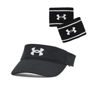 Imagem de Kit 1 Munhequeira Under Armour Perfomance Terry e 1 Viseira Feminina Under Armour Blitzing-Unissex