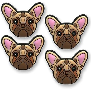 Imagem de Newbloam Berloques de sapato de cachorro buldogue francês; berloques de buldogue francês para decoração de sapatos de entupimento fofos filhotes de animais de estimação para crianças adultos amantes