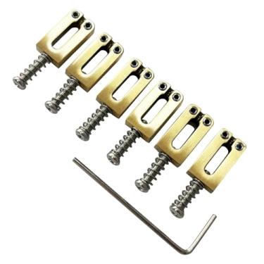Imagem de OVSAL Rastilhos De Ponte De Latão 10,5 Mm Tremolo Para Fender Strat Stratocaster Tele Telecaster Selins De Guitarra Elétrica De 6 Cordas