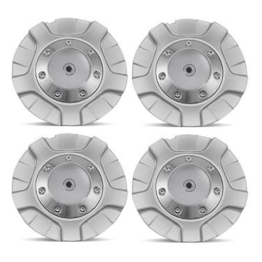 Imagem de Jogo 4 Calota Centro Roda BRW560 14 / 15 / 17 Prata