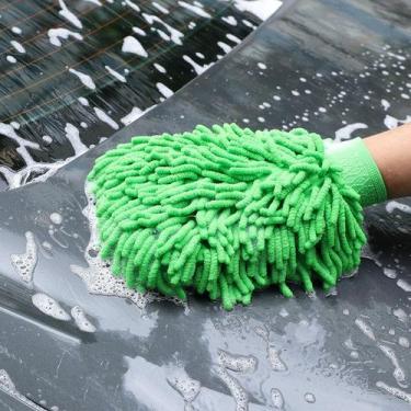 Imagem de Luva de Limpeza em microfibra Chenille retém pó e dá brilho - Yaay