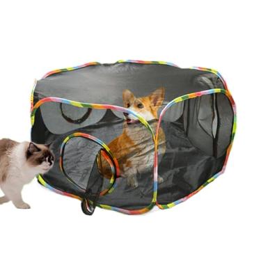 Imagem de Casa Fechada Para Gatos Brincarem Ao Ar Livre | Cercado Com Tela Respirável Para Jardim,Ambiente Amplo Para Exercícios Seguros E Divertidos Para Seu Animal