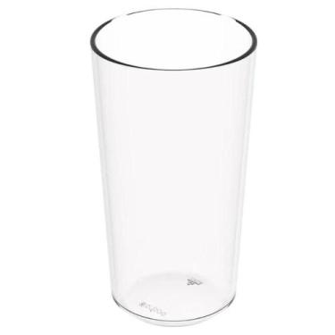 Imagem de 48 Copos Altos 500ml Plástico Transparente Escolar Refeitório Lanche R