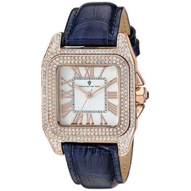 Imagem de Christian Van Sant Pulseira de couro feminina Radieuse quartzo, azul, relógio casual 20 (modelo: CV4428)