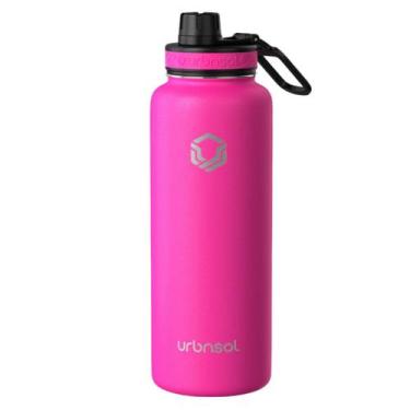 Imagem de Garrafa Térmica Em Aço Inox Hydrotank Cor Rosa 1180ml Urbnsol