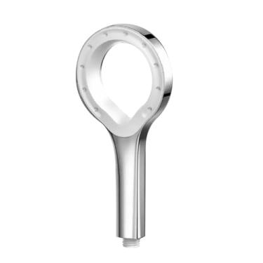 Imagem de Kuntesetty Chuveiro de chuva de alta pressão, formato redondo, substituição, anti-vazamento, economia de água, spray portátil pressurizado para hotel, casa, Prata