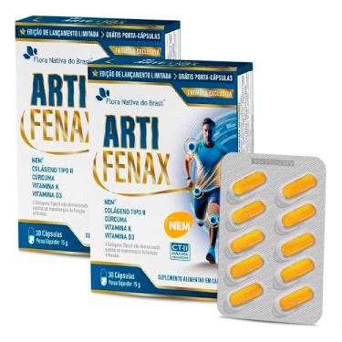 Imagem de ARTIFENAX (Colágeno + NEM + Vitaminas K e D3) Combo 2x 30 Cápsulas Cada - Flora Nativa do Brasil