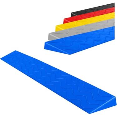 Imagem de Rampas De Limiar Internas Para Portas Rampa De Meio-fio Cadeira De Rodas Portátil Tapete De Passo 1-10cm Robô De Varredura De Canal De Elevação, Bic, Blue, 100x13x6cm(39.4x5.1x2.4inch)