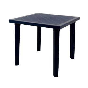 Imagem de Mesa Tramontina Sancho 80x80 Cm Em Polipropileno Azul Navy