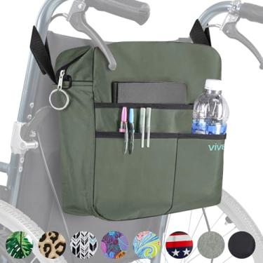 Imagem de Vive Bolsa Para Cadeira De Rodas - Mochila Acessória Lavável À Máquina, Com Costura Dupla E Resistente Água Andadores, Cadeiras Bolsos Alças Grandes, Instalação Rápida