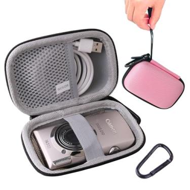 Imagem de JINMEI Estojo Rígido De Transporte Em Eva Compatível Com Câmeras Digitais Canon Powershot Elph 360/Ixy650/Ixy 180/Sony Cyber-Shot Dsc-W830/Wx350/Wx500 (Rosa)