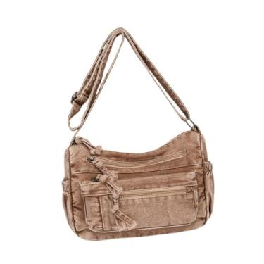 Imagem de Vaveren Bolsa de ombro jeans leve retrô, bolsa transversal para mulheres, deslocamento para o trabalho