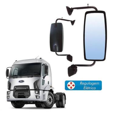 Imagem de Retrovisor Completo Ford Cargo 2012 Ld Bipartido C Regulagem - Globo