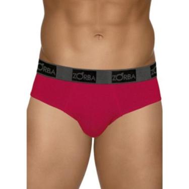Imagem de Cueca Zorba Slip 716 Forro Frontal Go Tagless Algodão, Carmim, P