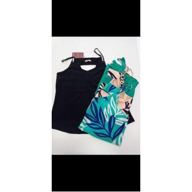Imagem de kit blusinha florida e Preto Lisa TAM M - naty, Colorido