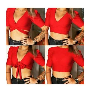 Imagem de cropped feminino multi formas manga curta princesa - filo modas, Preto