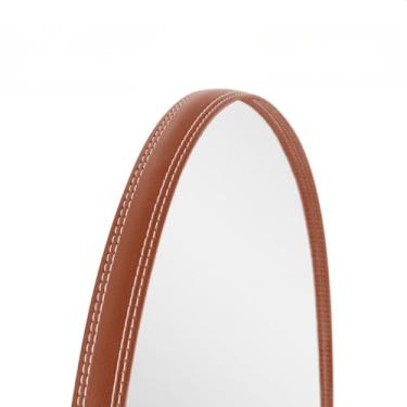 Imagem de Espelho Decorativo Orgânico 80x60cm Espelho De Parede Grande Com Suporte(Caramelo)