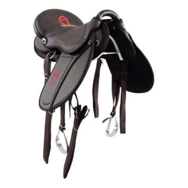 Imagem de Sela de Cavalo Australiana Mangalarga Soft Marrom Simples 16 Polegadas