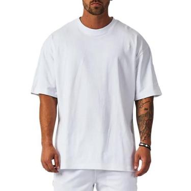 Imagem de Camiseta Masculina Oversized StreetWear 100% Algodão do P ao Plus Size
